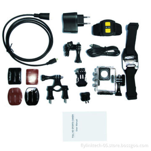 Full HD 1080P action camera with watch, remote control H.264, WiFi water-resistant sports DV
